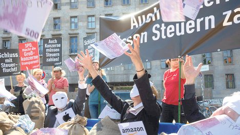 Protestierende Menschen